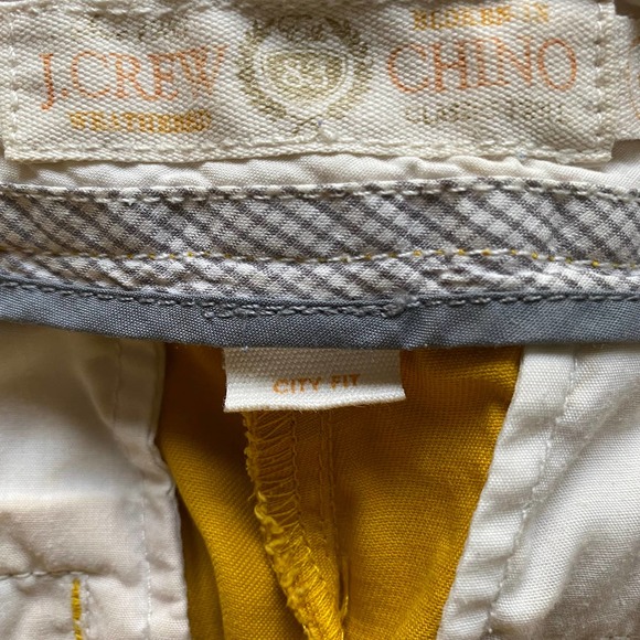 J. Crew Mustard Yellow Embroidered Elephant Classic Chino Shorts - Picture 7 of 8